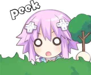 👀 Peek Anime, Espiar, Fofo, Personagem, Desenho animado whatsapp sticker