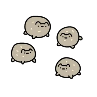 🥜 động vật, dễ thương, hình minh họa, nhân vật, kawaii telegram sticker
