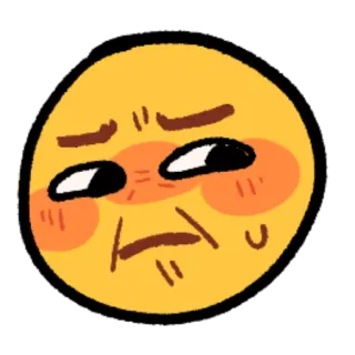 😖 Emoji, Visage, Drôle, Expression, Mème, Dessin animé telegram sticker