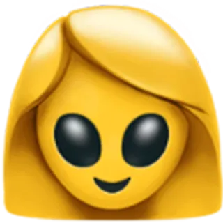👩 alien, emoji, cartoon whatsapp sticker