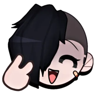 ✌️ Kartun, Lucu, Senang, Emo, Kawaii, Stiker whatsapp sticker
