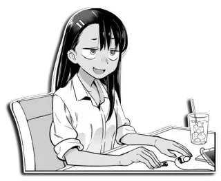😶 Nagatoro Don't Toy with Me, Miss Nagatoro Anime, Manga, Nagatoro, Miss Nagatoro, Student, Słodkie, Zabawne telegram sticker