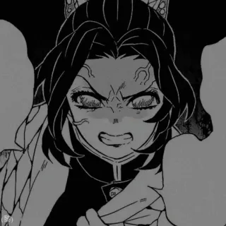 🌟 Shinobu Kocho Demon Slayer 애니메이션, 귀멸의 칼날, 코쵸우 시노부, 만화, 화난, 캐릭터 telegram sticker