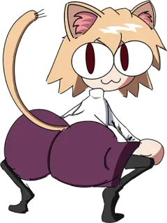 🍑 Neco Arc Anime, Kot, Meme, Śmieszne, Neco Arc telegram sticker