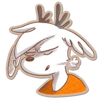 😡 мультфильм, животное, олень, персонаж, иллюстрация, наклейка telegram sticker