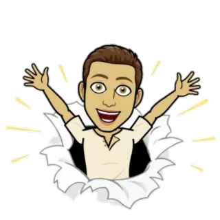 😊 Bitmoji, Dessin animé, Fête, Joyeux, Heureux, Succès telegram sticker