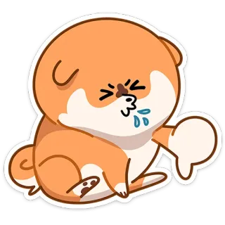 👎 개, 스티커, 싫어요, 귀여운, 만화 telegram sticker