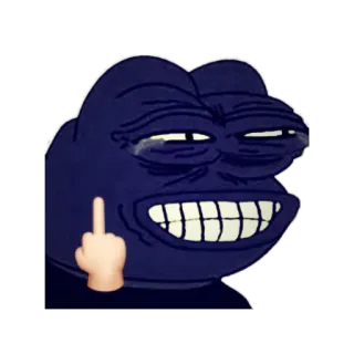 😂 pepe, jari tengah, ofensif, meme, emoji whatsapp sticker