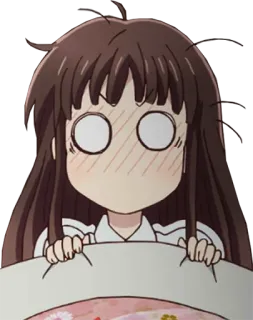 😳 аниме, в шоке, удивлен, мультфильм, девушка telegram sticker