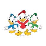 👋 Huey, Dewey, and Louie kartun, Disney, Huey, Dewey, Louie, anak bebek telegram sticker