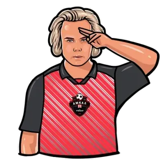 👋 мультфильм, стикер, игрок, футбол, football telegram sticker