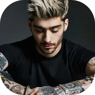 😔 Zayn Malik zanger, muzikant, beroemdheid, persoon, tatoeage, man telegram sticker