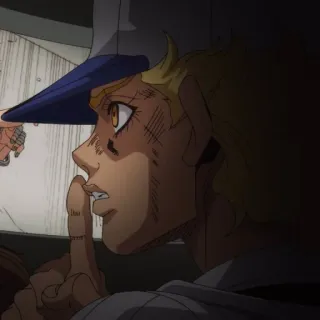 🌊 Dio Brando JoJo's Bizarre Adventure anime, jojo, dio brando, shhh, manga, sticker telegram sticker
