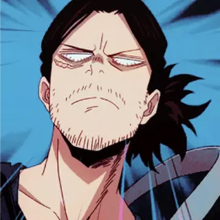 😡 Shota Aizawa My Hero Academia anime, Shota Aizawa, My Hero Academia, tired, teacher telegram sticker