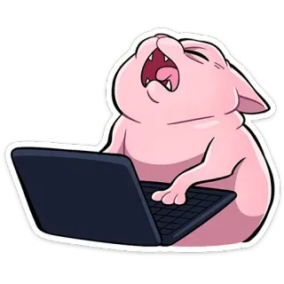 👨‍💻 cat, laptop, funny, meme, animal, cute telegram sticker