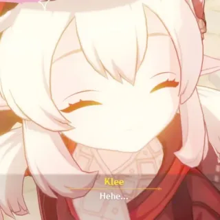 💗 Klee Hehe... 可莉, 原神, 游戏, 动漫, 可爱 telegram sticker