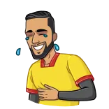 😂 homem, pessoa, rindo, chorando, feliz, emoção, desenho animado whatsapp sticker
