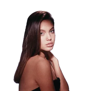 👩 Angelina Jolie attrice, celebrità, donna, ritratto telegram sticker