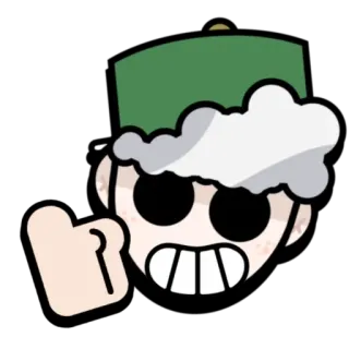 👍 卡通, 人物, 手势, 手, 中指, 冒犯 telegram sticker