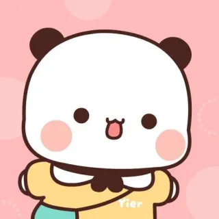 🤍 Yier 귀여운, 팬더, 만화, 카와이, 동물 telegram sticker
