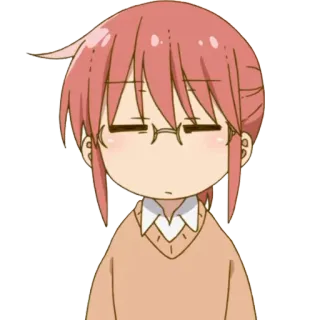 😑 Kobayashi Miss Kobayashi's Dragon Maid anime, occhiali, Kobayashi, carina, donna telegram sticker
