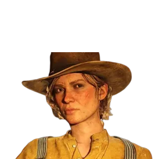 🤨 donna, cappello, western, ritratto, femminile telegram sticker