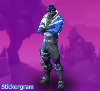 🍕 Stickergram fortnite, skin, personagem, jogo, azul, avatar telegram sticker