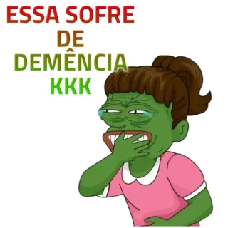 🤭 ESSA SOFRE DE DEMÊNCIA KKK 痴呆, 冒犯, 三K党, 梗 telegram sticker