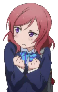 😡 Maki Nishikino Love Live! อนิเมะ, ตัวละคร, มากิ นิชิกิโนะ, Love Live, School Idol Project, น่ารัก, ผู้หญิง telegram sticker