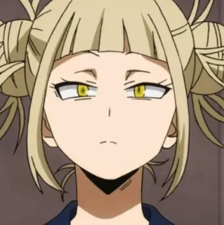 💉 Himiko Toga My Hero Academia anime, my hero academia, himiko toga, villain, blonde hair, school uniform telegram sticker