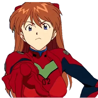 👈 Asuka Langley Sohryu Neon Genesis Evangelion Anime, Asuka, Evangelion, Charakter, Manga telegram sticker
