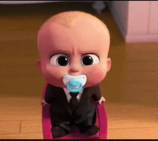 👶 Boss Baby The Boss Baby em bé, ông chủ, com lê, núm vú giả, phim hoạt hình, phim whatsapp sticker