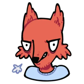 🤬 fox, animal, cartoon, sticker, anthropomorphic telegram sticker