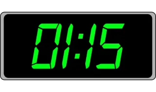 📟 01:15 clock, time, digital, numbers, hour, minutes telegram sticker