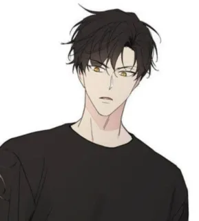 😨 uomo, illustrazione, cartone animato, stile anime telegram sticker