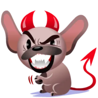 😈 diabo, demônio, chifres, cauda, mal, desenho animado telegram sticker