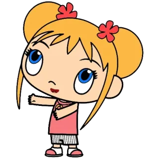 😇 Dibujos animados, Chica, Personaje, Rubia, Lindo telegram sticker