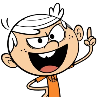 😬 Lincoln Loud The Loud House dessin animé, Nickelodeon, Bienvenue chez les Loud, animé, famille telegram sticker