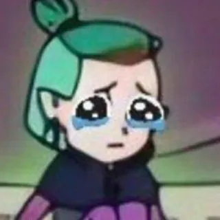 🥺 Amity Blight The Owl House cartoon, crying, sad, fanart, tv show, animation telegram sticker
