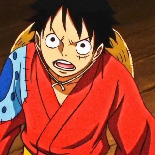 🍞 Monkey D. Luffy One Piece 动漫, 海贼王, 蒙奇·D·路飞, 草帽, 卡通 telegram sticker