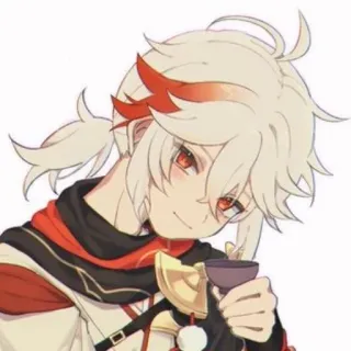 ☺️ Kaedehara Kazuha Genshin Impact 动漫, 游戏, 原神, 枫原万叶, 万叶 telegram sticker