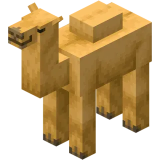 🐪 chameau, animal, Minecraft, blocs, jeu, désert whatsapp sticker