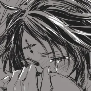 🥲 Chrollo Lucilfer Hunter x Hunter anime, manga, crying, emotional, fanart, Chrollo Lucilfer, Hunter x Hunter whatsapp sticker