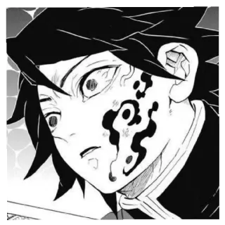 🌊 Giyu Tomioka Demon Slayer клинок рассекающий демонов, гию томиока, аниме, манга, метка, проклятая метка telegram sticker