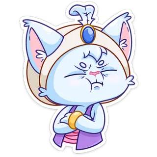 😡 kucing, kartun, stiker, hewan, lucu, kocak, jin, sihir telegram sticker