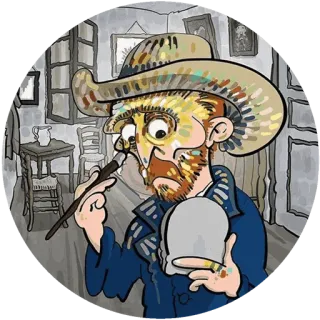 🌾 Vincent van Gogh van Gogh, painting, artist, art, portrait whatsapp sticker