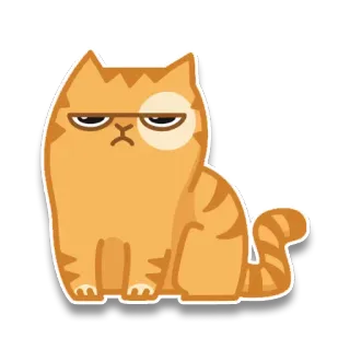 😒 gato, enojado, dibujos animados, animal, mascota telegram sticker
