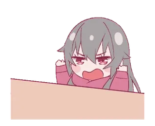 ❤️ Anime, Dễ thương, Cô gái, Tức giận telegram sticker