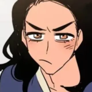 😶 卡通, 女人, 严肃, 角色, 生气 whatsapp sticker