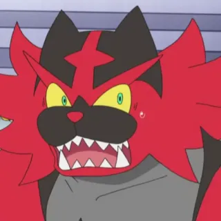 😦 Incineroar Pokémon pokemon, incineroar, fire type, fighting type, anime telegram sticker
